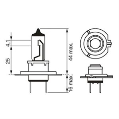 Pære Bosch Pure Light,H7,12V,55W,PX26d(37 1987301012)