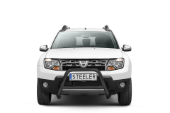 Frontbøjle med tværstang SORT - Dacia Duster (2010 - 2018)(DUSTER-R1060-03-B)