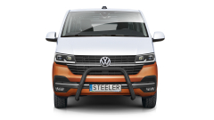 Forreste rørbeskyttelse uden tværstang SORT - Volkswagen T6.1 (2019 -)(T6.1-R1970-06-B)