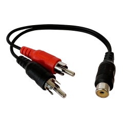 Adapter 2x RCA han til 1 hun(260 301-105)