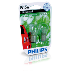 Philips Longlife EcoVision 21/5W 12V - Sæt(34 12499LLECOB2)