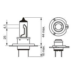 Bosch Ultra White pære H7 55W 12V 4200K(37 1987301090)