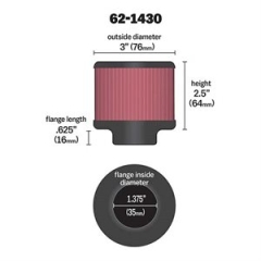 K&N filter 62-1430(758 62-1430)
