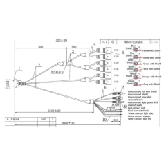 System Kabelsæt 6ch birdview(252 AE-PL3YAVM6)