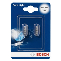 Pære Bosch Pure Light,T5 1,2W,2 stk.,12v,W2x4,6d(37 1987301024)
