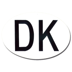 Trykt DK-skilt stort ( 170 x 115 )(54 1111)