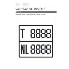 Digital vægttavler m/nytte last sort(54 11402NS)